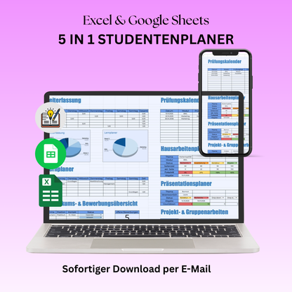5 in 1 Studenten Vorlage